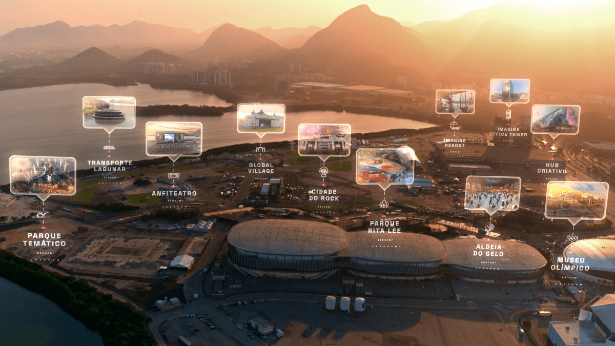 Projeto “Imagine”, no Parque Olímpico, será o maior complexo de entretenimento da América Latina