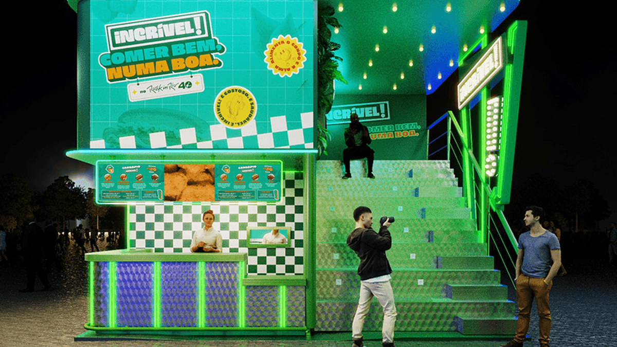 Incrível! leva alimentação plant-based e espaço instagramável ao Rock in Rio 2024